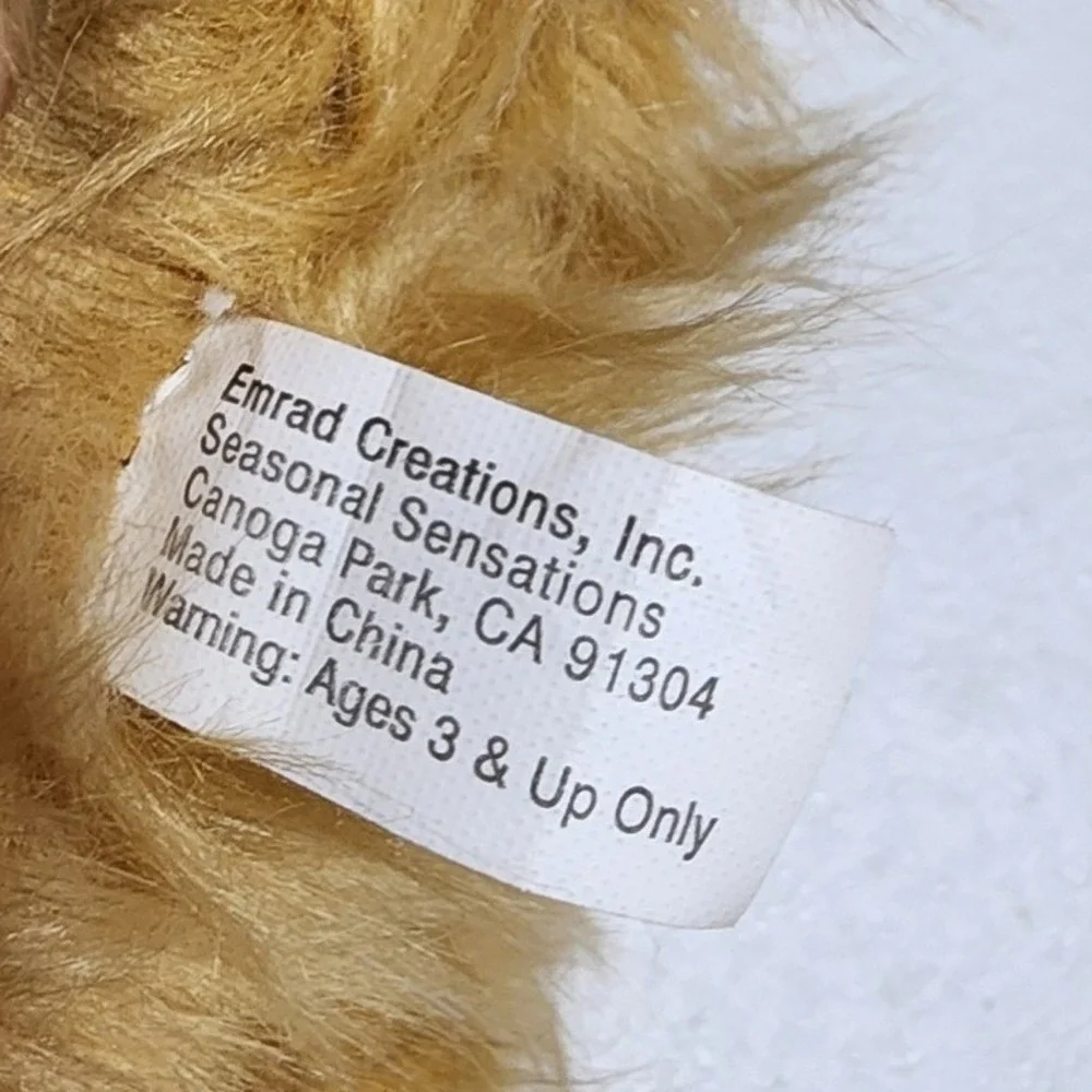 Emrad Creations Seasonal Sensations Shaggy Terrier Dog Plush Stuffed Animal 12